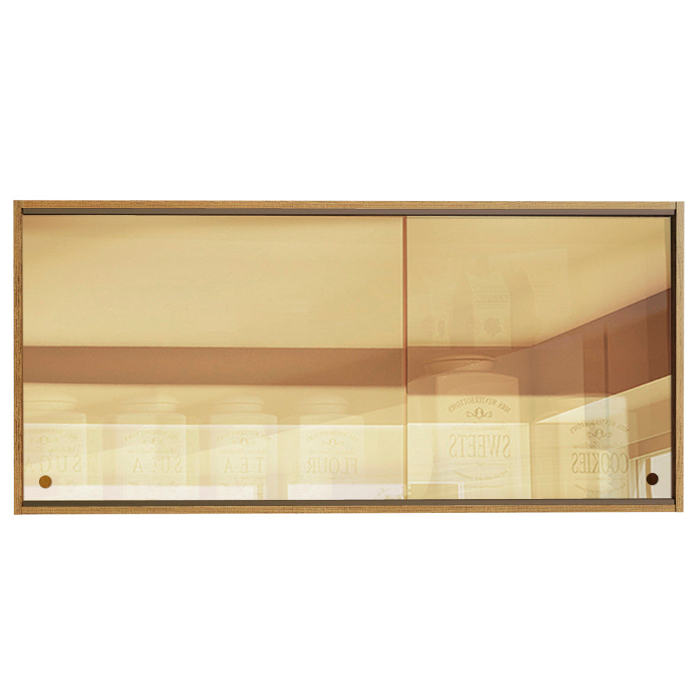 Mueble de Cocina Superior Emilly 2 Puertas Corredizas de Cristal Reflex Marrón