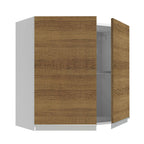 Mueble de Cocina Superior Glamy 70 cm 2 Puertas Blanco/Marrón