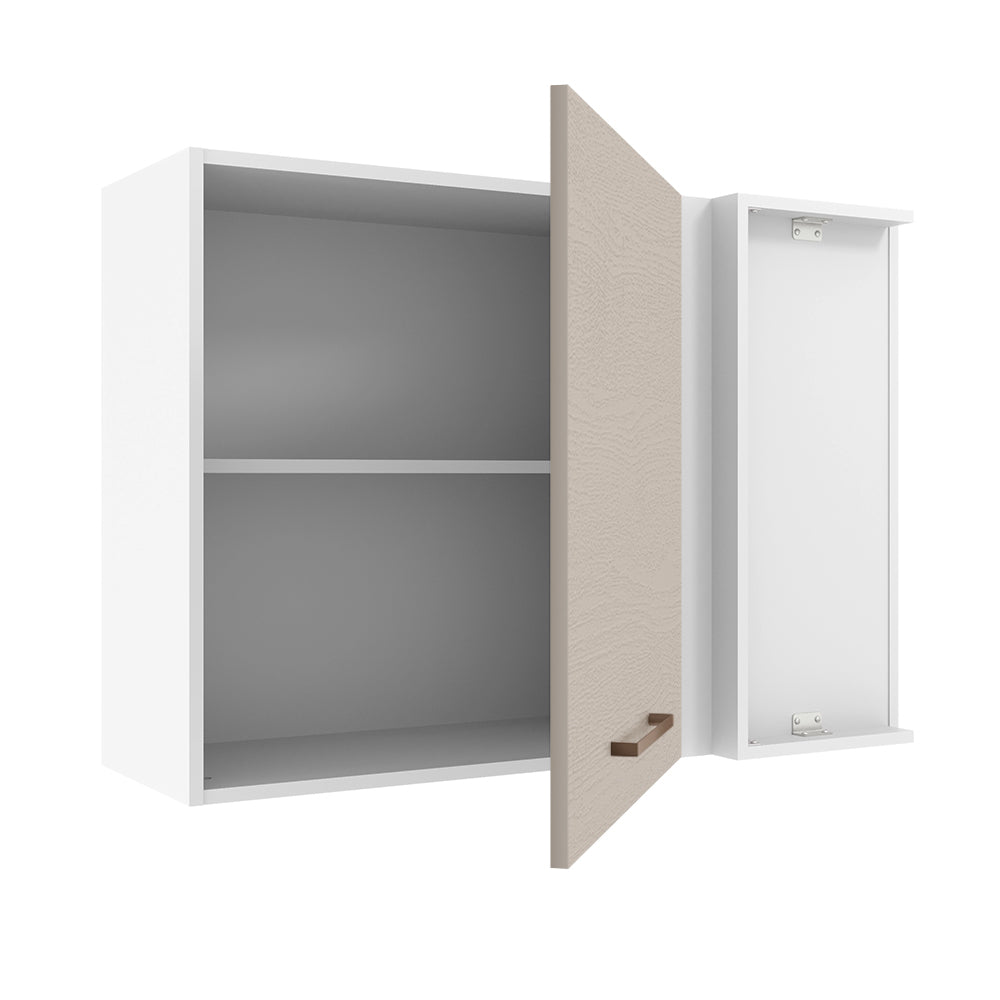 Mueble de Cocina Superior de Esquina Agata 1 Puerta Blanco/Crema