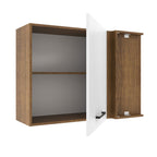 Mueble de Cocina Superior de Esquina Agata 1 Puerta Marrón/Blanco