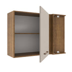 Mueble de Cocina Superior de Esquina Agata 1 Puerta Marrón/Crema