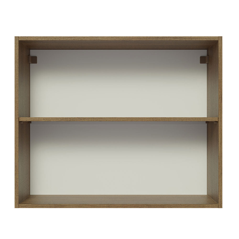 Mueble de Cocina Superior Glamy 80 cm 2 Puertas Marrón/Negro