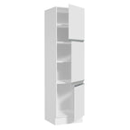 Mueble de Cocina Armario Vertical Glamy 3 Puertas Blanco