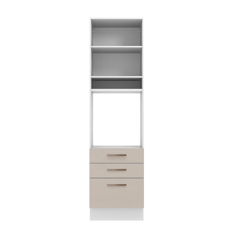 Mueble de Cocina para Hornos Agata 60 cm Blanco/Crema