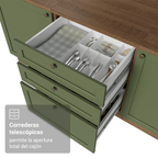 Mueble de Cocina para Hornos Vik 60 cm Marrón/Verde