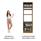 Mueble de Cocina para Hornos Glamy 70 cm Marrón/Blanco