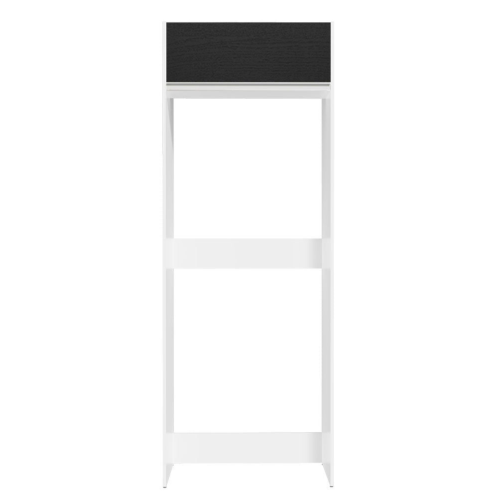 Mueble de Cocina para Nevera Glamy 1 Puerta Abatible Blanco/Negro
