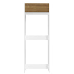 Mueble de Cocina para Nevera Glamy 1 Puerta Abatible Blanco/Marrón