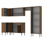 Cocina Integral de Esquina Emilly Sun 3.50 m Marrón/Negro