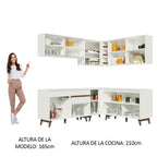 Cocina Integral de Esquina Reims 3.80 m con Encimera Blanco 01