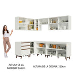 Cocina Integral de Esquina Reims 3.90 m con Encimera Blanco 02