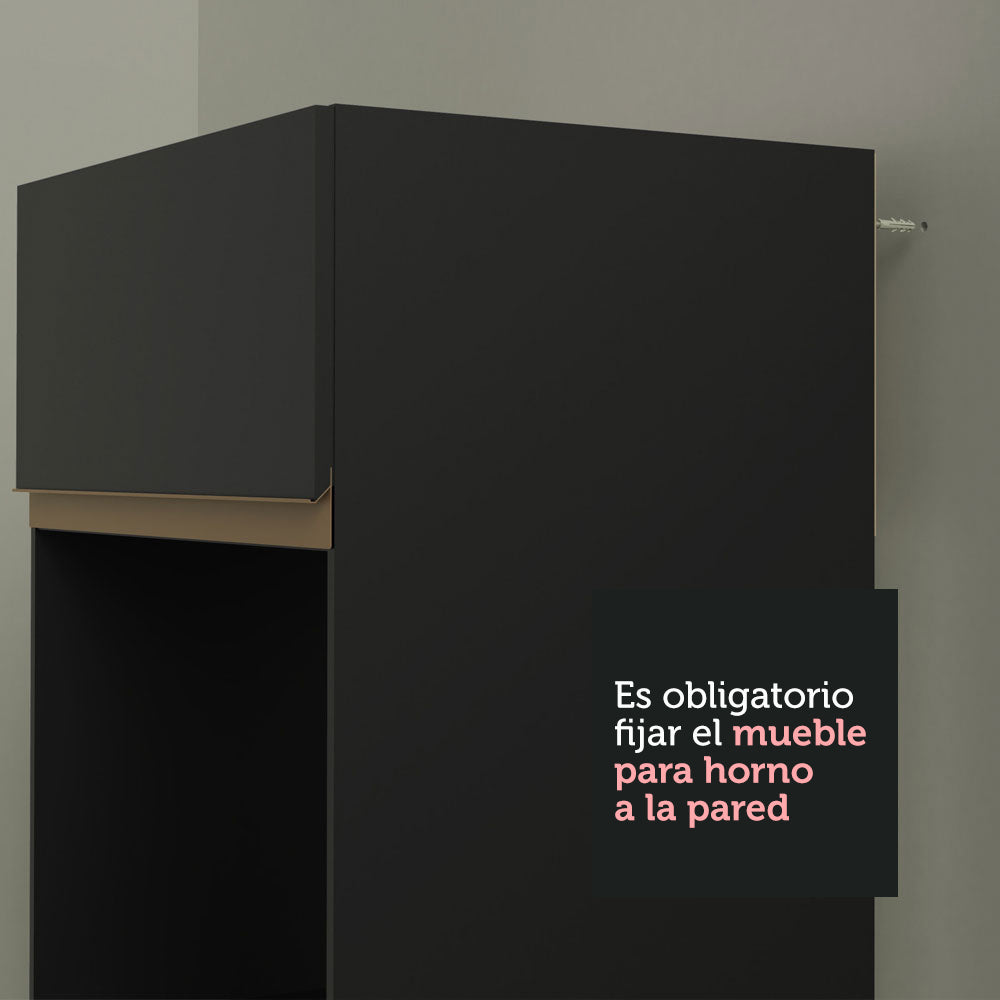 Cocina Integral de Esquina Reims 4.50 m con Encimera Negro 01