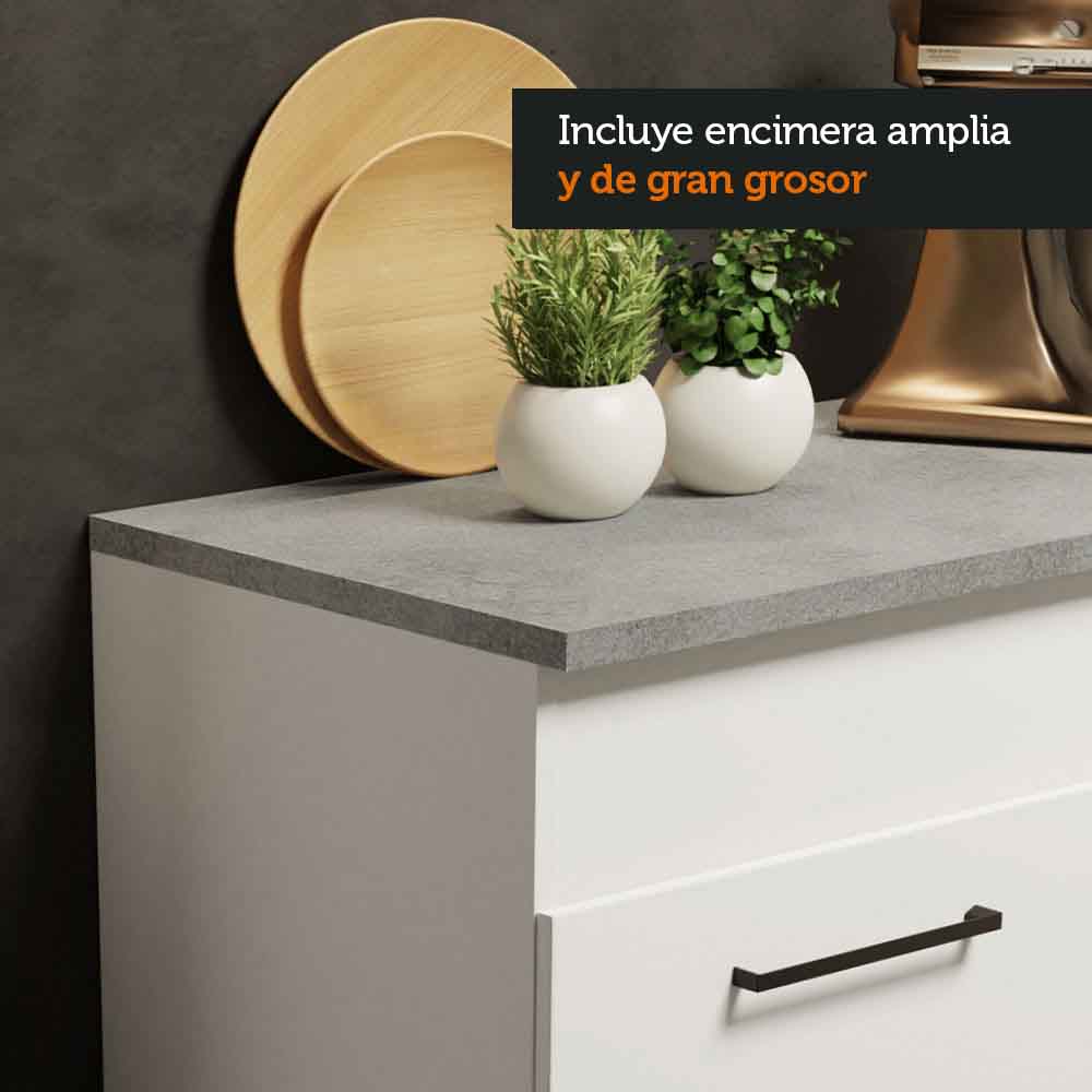 Cocina Integral Agata 1.50 m con Encimera Blanco 01