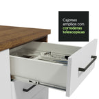 Cocina Integral Agata 2.70 Metros Marrón/Blanco 01