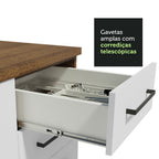 Cocina Integral Agata 2.90 Metros Marrón/Blanco 01