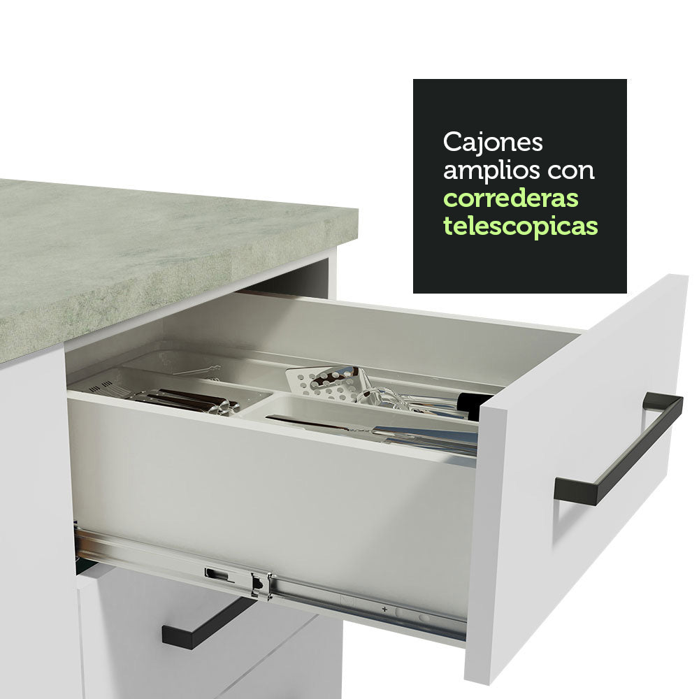 Cocina Integral Agata 3.50 Metros Blanco 01