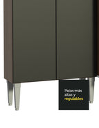 Cocina Integral Emilly 137 cm 06 Marrón/Negro Madesa