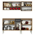 Cocina Integral Emilly Dance 1.70 Metros Marrón/Negro 07