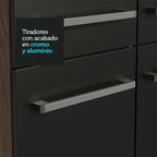 Cocina Integral Emilly Sing 2.00 Metros Marrón/Negro