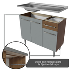 Cocina Integral Emilly 2.30 m con Mesón de Acero 10