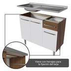 Cocina Integral Emilly 2.30 m con Mesón de Acero 12