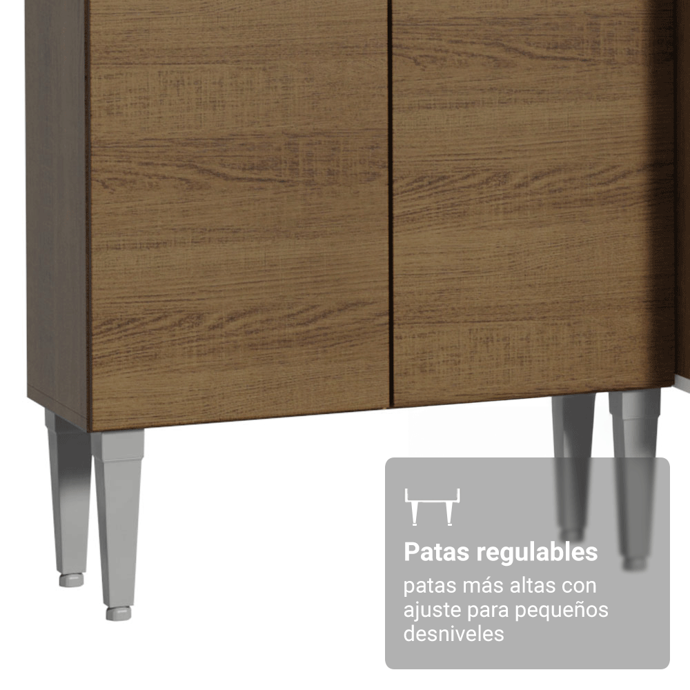 Cocina Integral Emilly 2.30 Metros Marrón 16