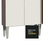 Cocina Integral Emilly 2.90 Metros Marrón/Blanco 10