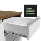 Cocina Integral Glamy 2.40 Metros Marrón/Blanco 07