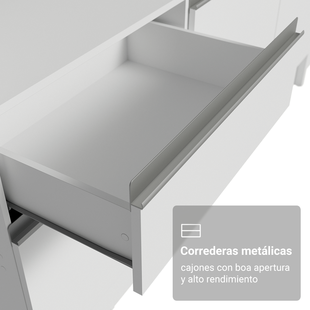 Cocina Integral Topazio Pop 1.80 m con Encimera Blanco