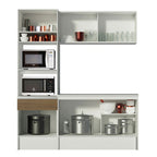 Cocina Integral Diamante Pop 1.80 m con Encimera Blanco/Marrón