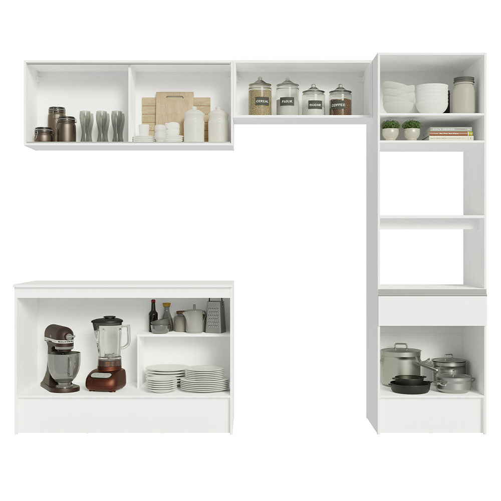 Cocina Integral Topazio 2.60 m con Encimera Blanco