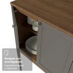 Cocina Integral Vik 1.80 Metros Marrón/Gris 01