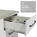 Conjunto de Mueble para Baño Agata 1.20 m 3 Puertas 3 Cajones Blanco