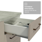 Conjunto de Mueble para Baño Agata 1.20 m 3 Puertas 3 Cajones Blanco/Crema