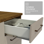 Conjunto de Mueble para Baño Agata 1.20 m 3 Puertas 3 Cajones Marrón/Crema