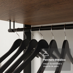 Clóset Modulado Abierto Valencia 4 Cajones 14 Niveles 180 cm x 258 cm x 45 cm Marrón/Negro 02