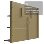Centro de Entretenimiento para TV Reims Mesa y Panel Hasta 60 Pulgadas Marrón/Negro