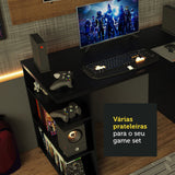 Escritorio Gamer Moderno + Panel para TV Hasta 50 Pulgadas