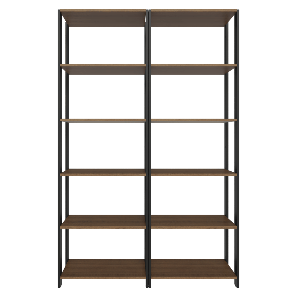 Armário Estante Multiuso para Oficina con 10 Niveles 118 cm Marrón/Negro
