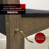 Juego de Comedor Nanda con 4 Sillas - Encimera Redonda de Cristal