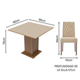 Juego de Comedor Livia con 4 Sillas
