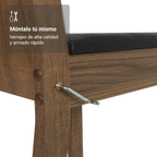 Juego de Comedor Samara con 4 Sillas Marrón/Negro