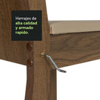 Juego de Comedor Samara con 4 Sillas Marrón/Gris/Beige