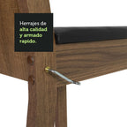 Juego de Comedor Samara con 4 Sillas Marrón/Gris/Negro