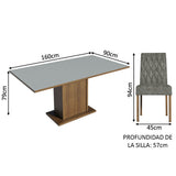 Juego de Comedor Hanna con 6 Sillas