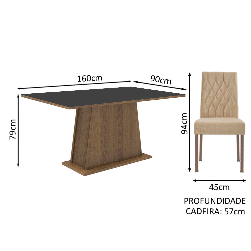 Juego de Comedor Britney con 6 Sillas