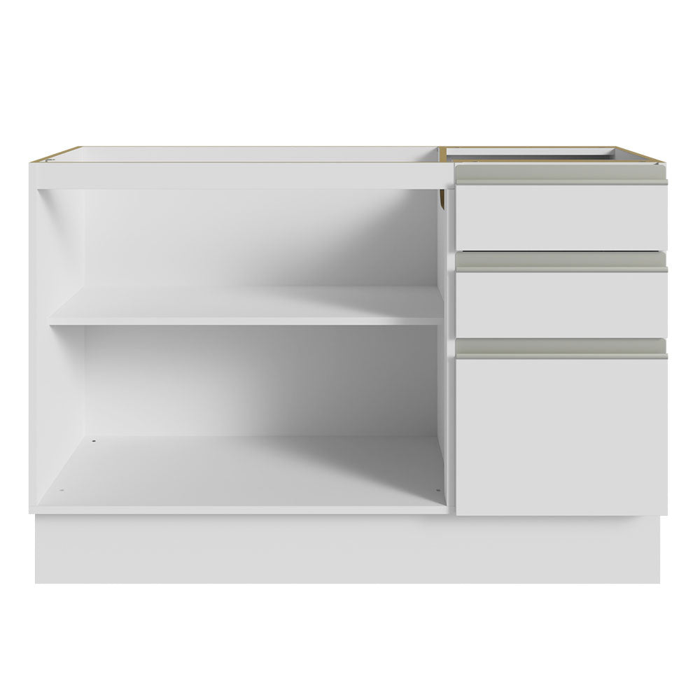 Mueble para Baños 120 cm 2 Puertas 3 Cajones Blanco Madesa