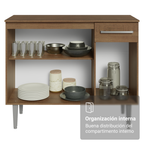 Buffet Aparador Vajillero Madesa 105 cm Marrón