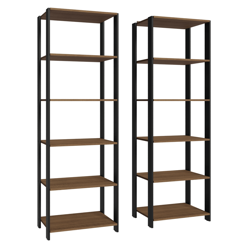 Estante Organizador Multiuso Madesa de 10 Repisas 118 cm Marrón/Negro