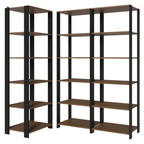 Estante Organizador Multiuso Madesa de 15 Repisas 177 cm Marrón/Negro